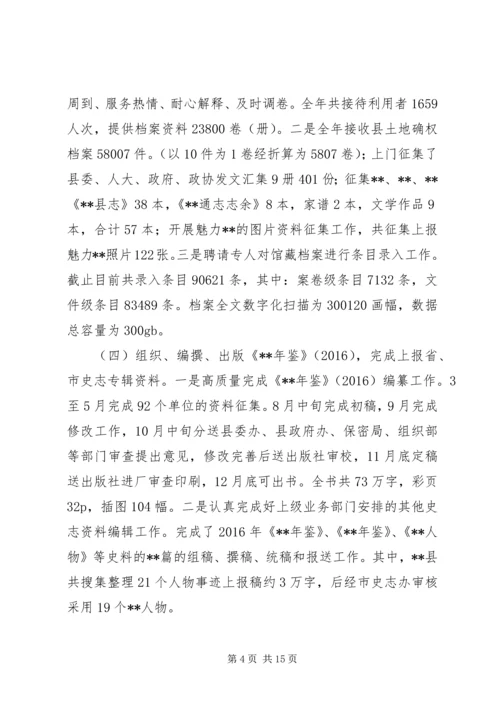 县档案局XX年综合目标责任制自查报告 (2).docx