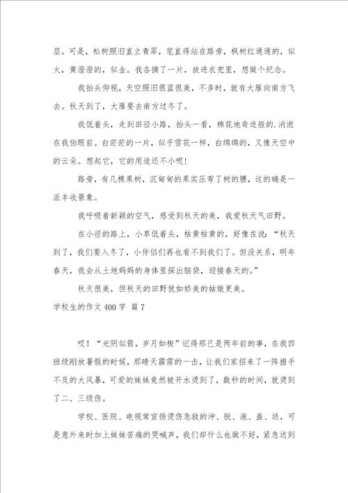 实用的小学生的作文400字汇编七篇