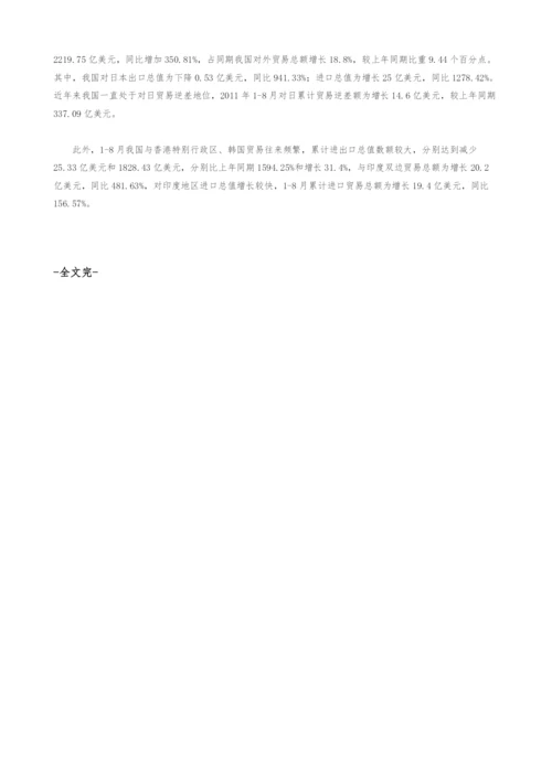 我国对外贸易主要国别(地区)进出口总值走势分析.docx