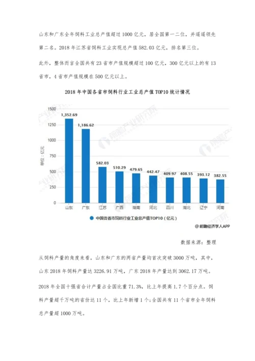 中国饲料行业市场分析以山东、广东两省为龙头产区-未来区域竞争将更激烈.docx