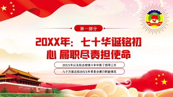 全国两会政协会议工作报告学习解读党政党课PPT