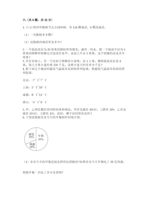 小学六年级数学摸底考试题【精选题】.docx