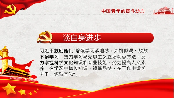 共青团青年学习共产党成立100周年讲话PPT