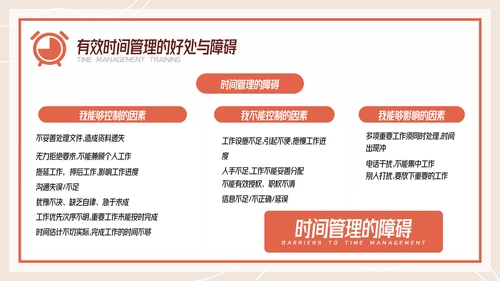 扁平风有效的时间管理企业培训PPT模板