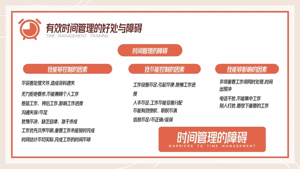 扁平风有效的时间管理企业培训PPT模板