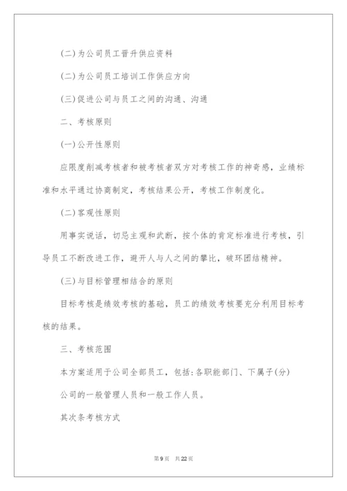 2022企业员工绩效考核方案.docx