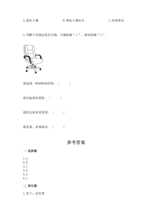 教科版科学二年级上册《期末测试卷》精品（实用）.docx