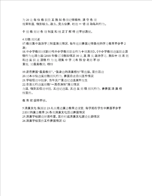 2023清廉学校自评表