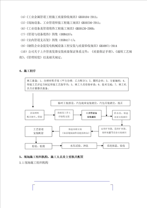 焦炉上升管装置安装施工方案培训资料