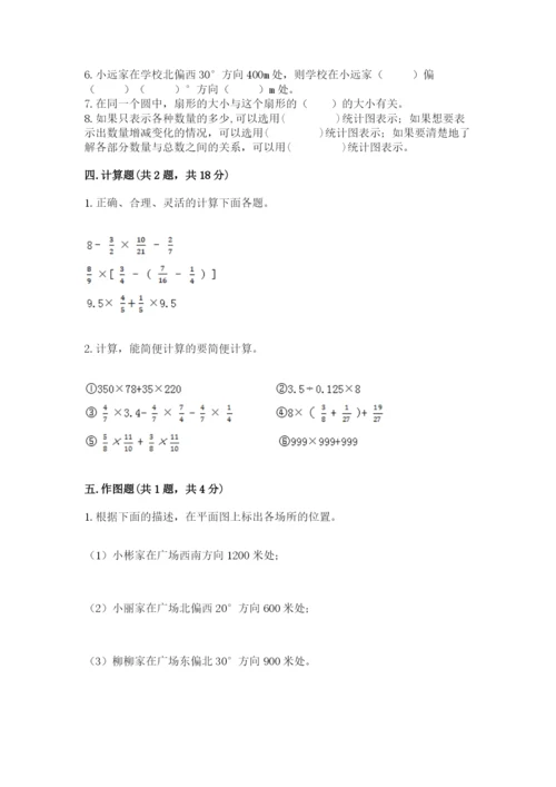 小学六年级数学上册期末卷带答案（考试直接用）.docx