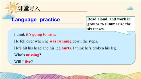 Module 5 Look after yourself Unit 3 Language in us