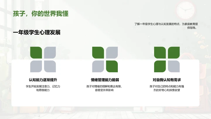 一年级学生家庭教育法PPT模板
