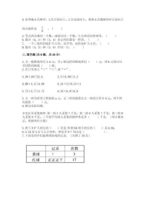 小学五年级上册数学期末考试试卷含完整答案【网校专用】.docx