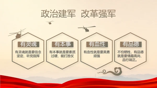 八一部队党课青春梦强军梦年年终总结PPT