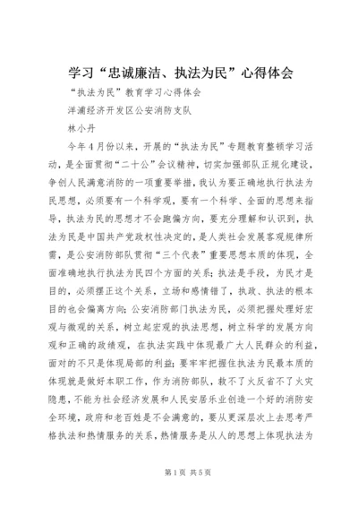 学习“忠诚廉洁、执法为民”心得体会 (3).docx