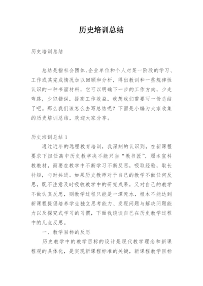 历史培训总结.docx
