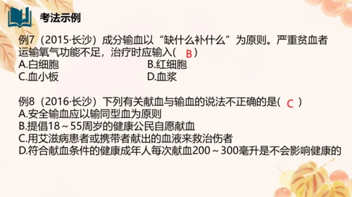 第四单元第四章人体内物质的运输 复习课件(共23张PPT)人教版七年级下册