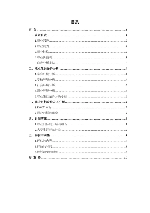 12页4500字数学与应用数学专业职业生涯规划.docx