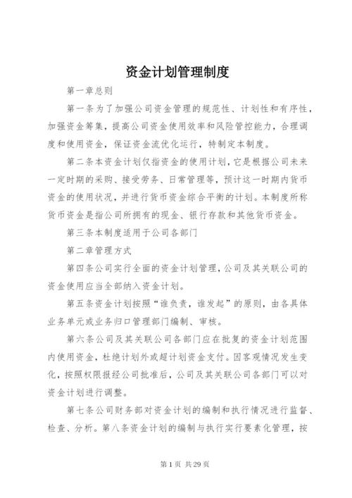 资金计划管理制度.docx