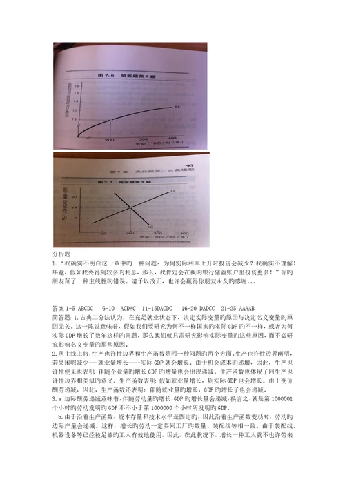 宏观经济学充分就业古典模型