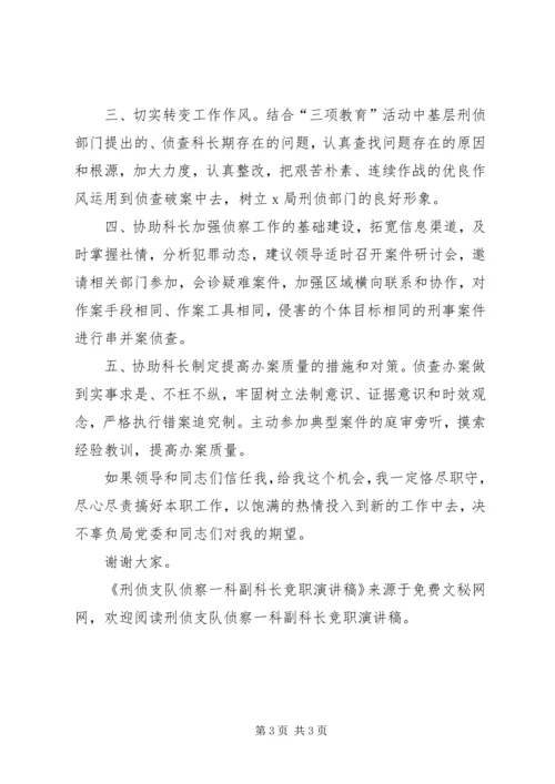 刑侦支队侦察一科副科长竞职演讲稿 (5).docx