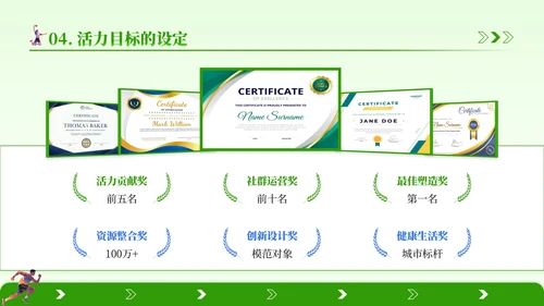 绿色3D风全民健身推广PPT模板