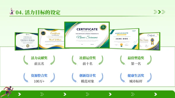 绿色3D风全民健身推广PPT模板