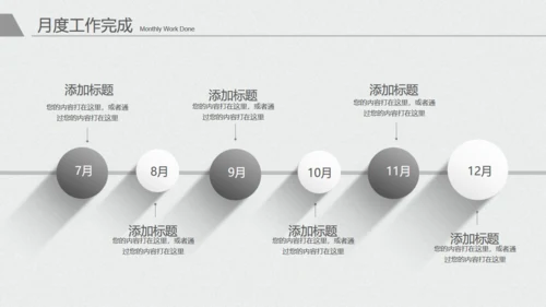 极简灰白年度工作总结报告通用PPT模板