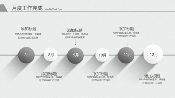 极简灰白年度工作总结报告通用PPT模板