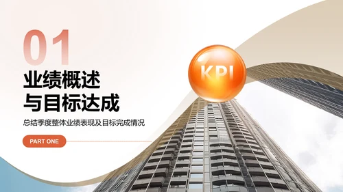 红色商务风季度业绩分析与经验分享PPT模板