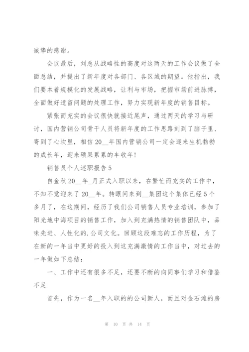 销售员个人的述职报告.docx