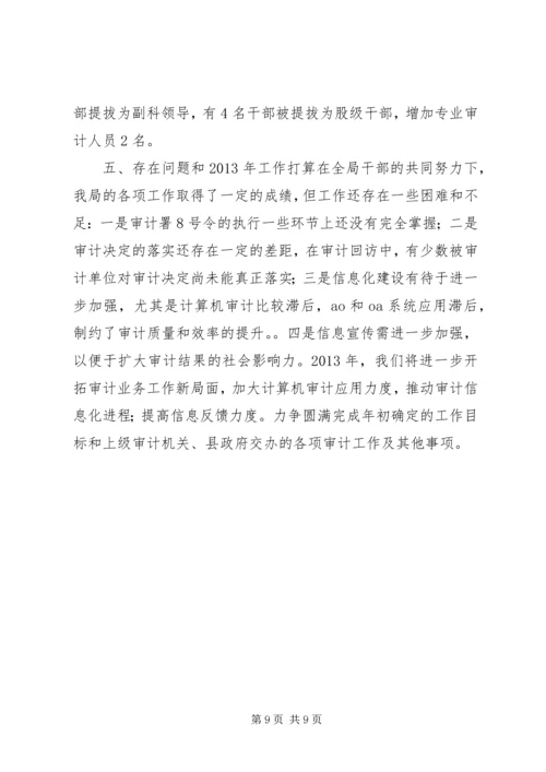 县审计局工作报告 (2).docx