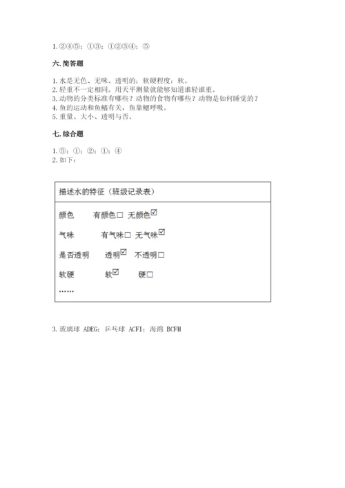 教科版小学科学一年级下册期末测试卷（能力提升）.docx