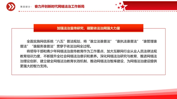 开创新时代网络法治工作PPT模板