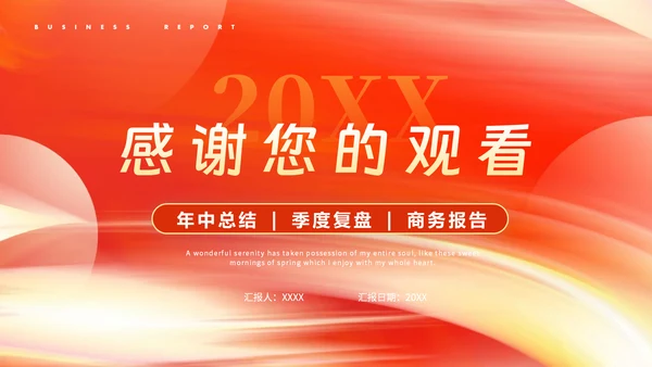 年终工作汇报总结通用PPT模板