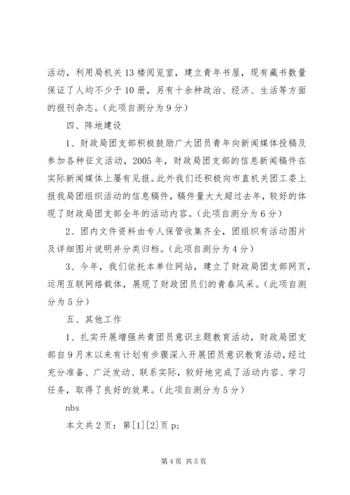 团支部目标管理考核自查情况报告(1).docx