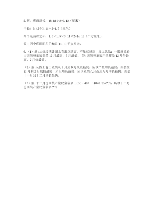 人教版小升初数学模拟试卷含答案（名师推荐）.docx