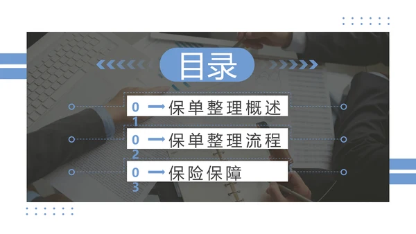 保险公司投何保单整理分享PPT模板