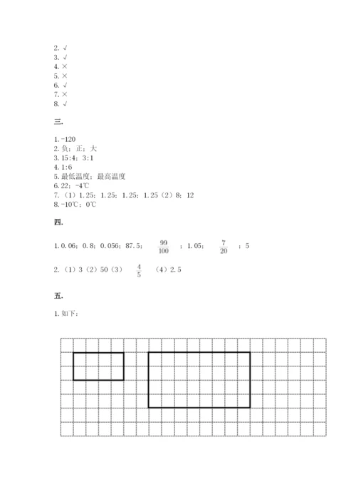 小学六年级升初中模拟试卷完整参考答案.docx