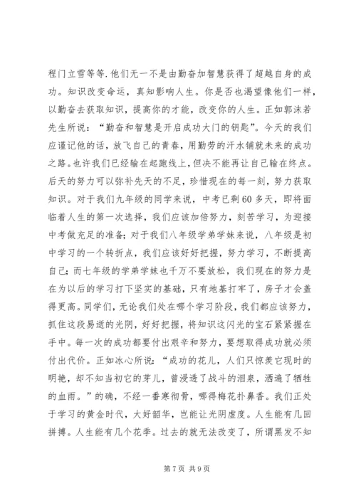 勤奋学习演讲稿 (2).docx