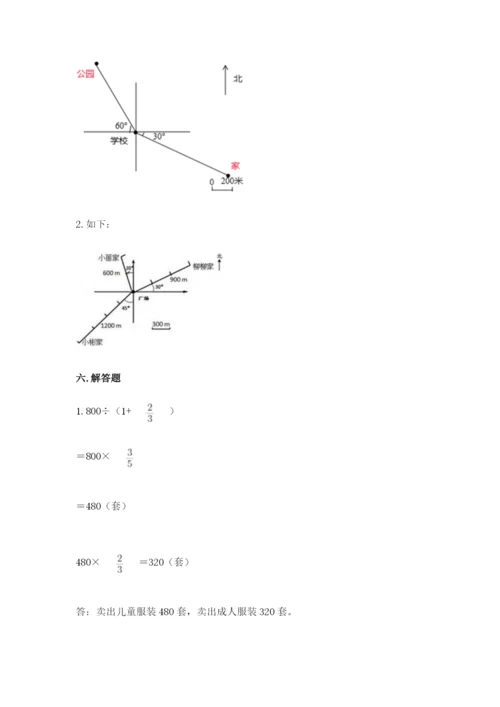 人教版六年级上册数学期中测试卷及参考答案.docx