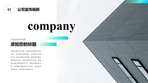 企业文化公司宣传画册通用PPT模板