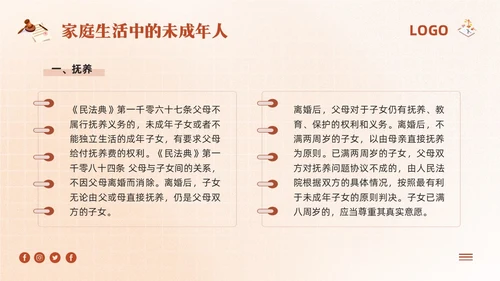 棕色卡通民法典进校园主题宣讲PPT模板宣传PPT动态PP