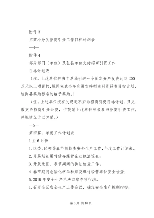 招商工作计划表(精选多篇).docx