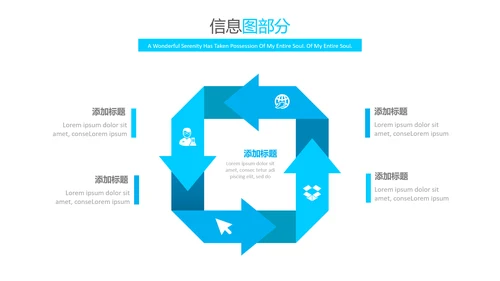 蓝色简洁创意版式公司简介商务PPT模板