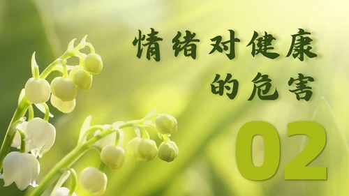 简约风情绪与健康培训PPT模板