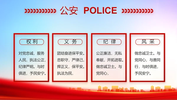 红色大气人民检查院年终工作总结动态PPT模板