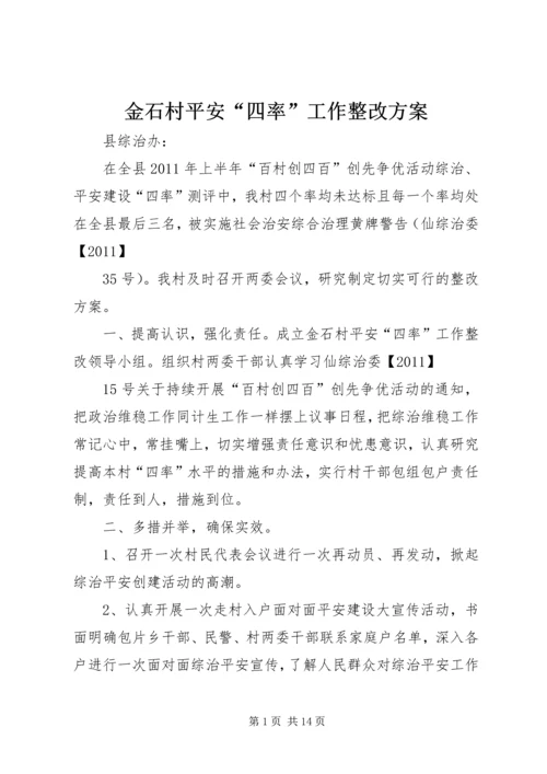 金石村平安“四率”工作整改方案.docx