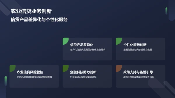 蓝色农业金融服务PPT模板