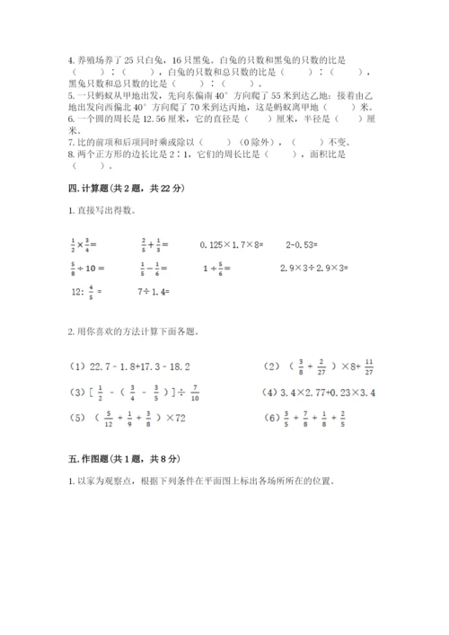 小学六年级上册数学期末测试卷附完整答案【典优】.docx